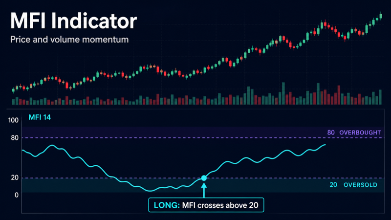 Индикатор Money Flow Index на графике криптовалюты