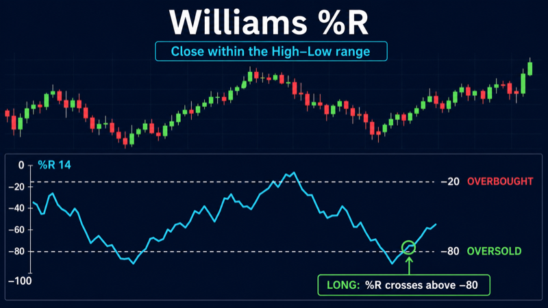 Индикатор Williams %R на графике криптовалюты