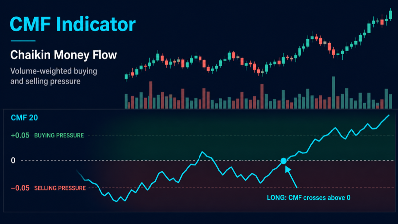Индикатор Chaikin Money Flow на графике криптовалюты
